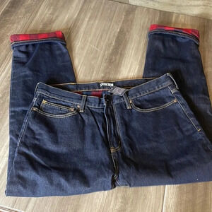 Lands End Square-Rigger Lumberjack Fleece Lined Men’s Jeans • NWT • Size 37